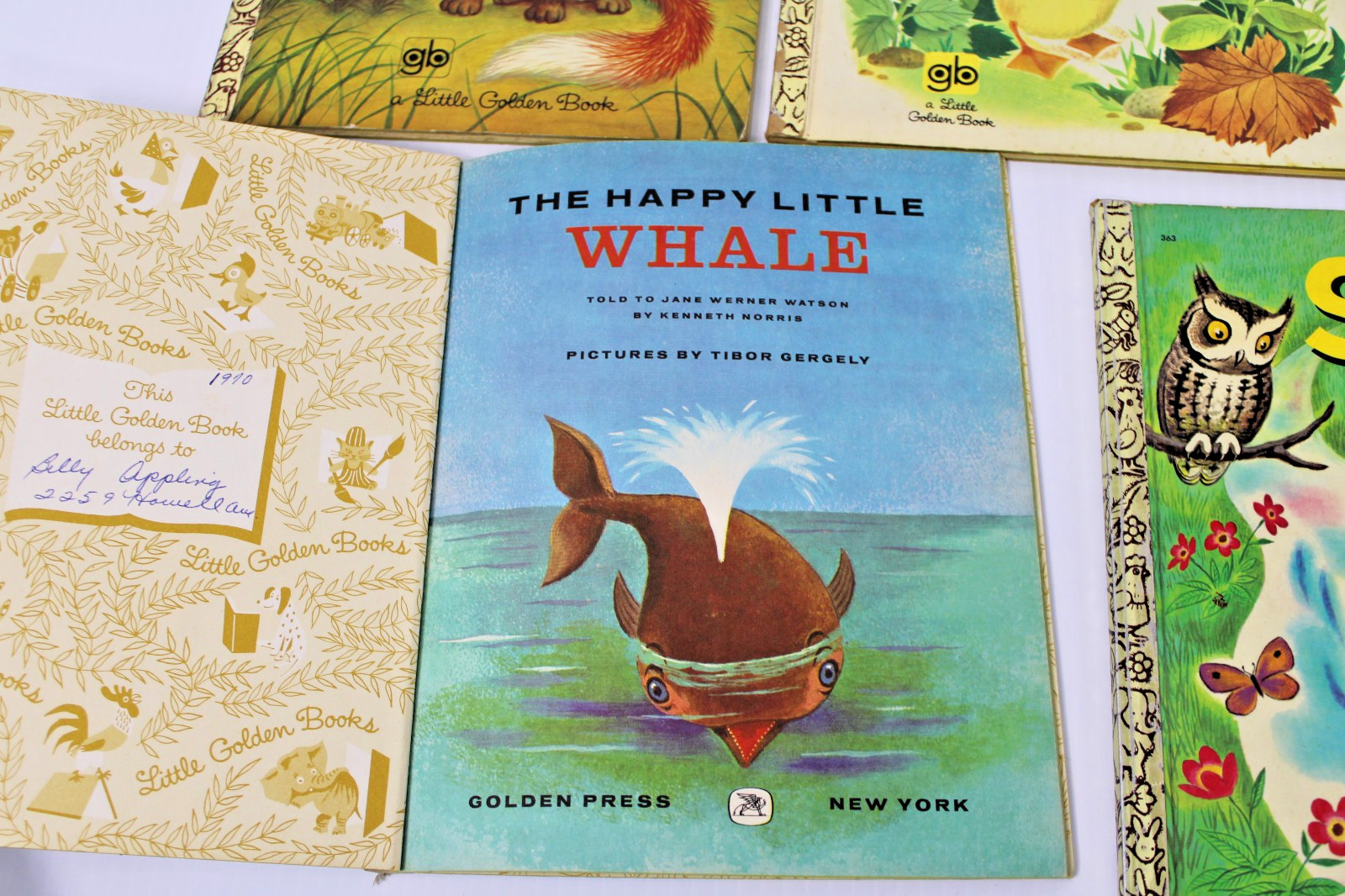 5 Vintage Little Golden Books- Baby Shower Gift Retro Nursery Cozy Kids‘ Stories