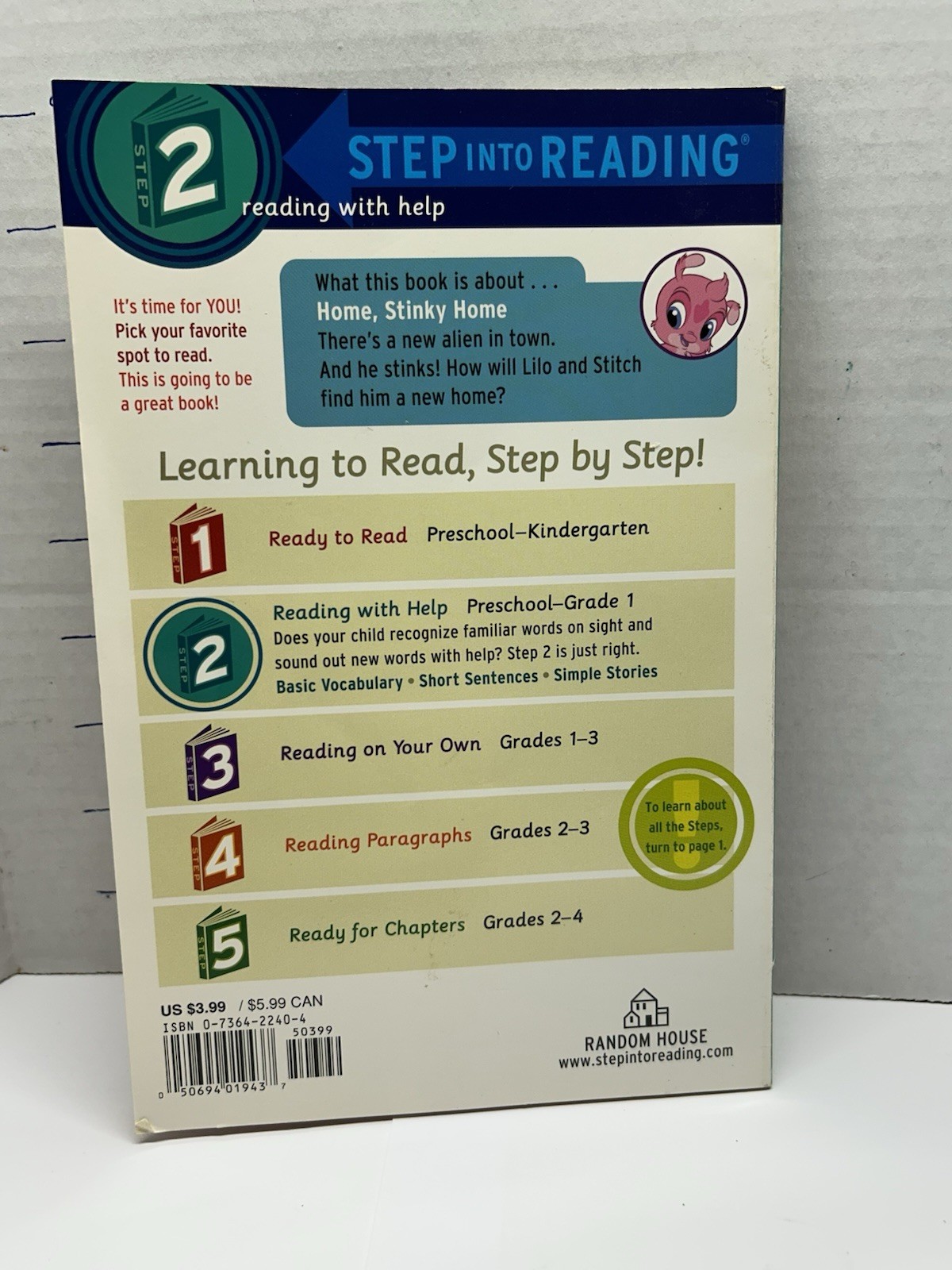 Lilo And Stitch Home, Stinky Home Reading Level 2