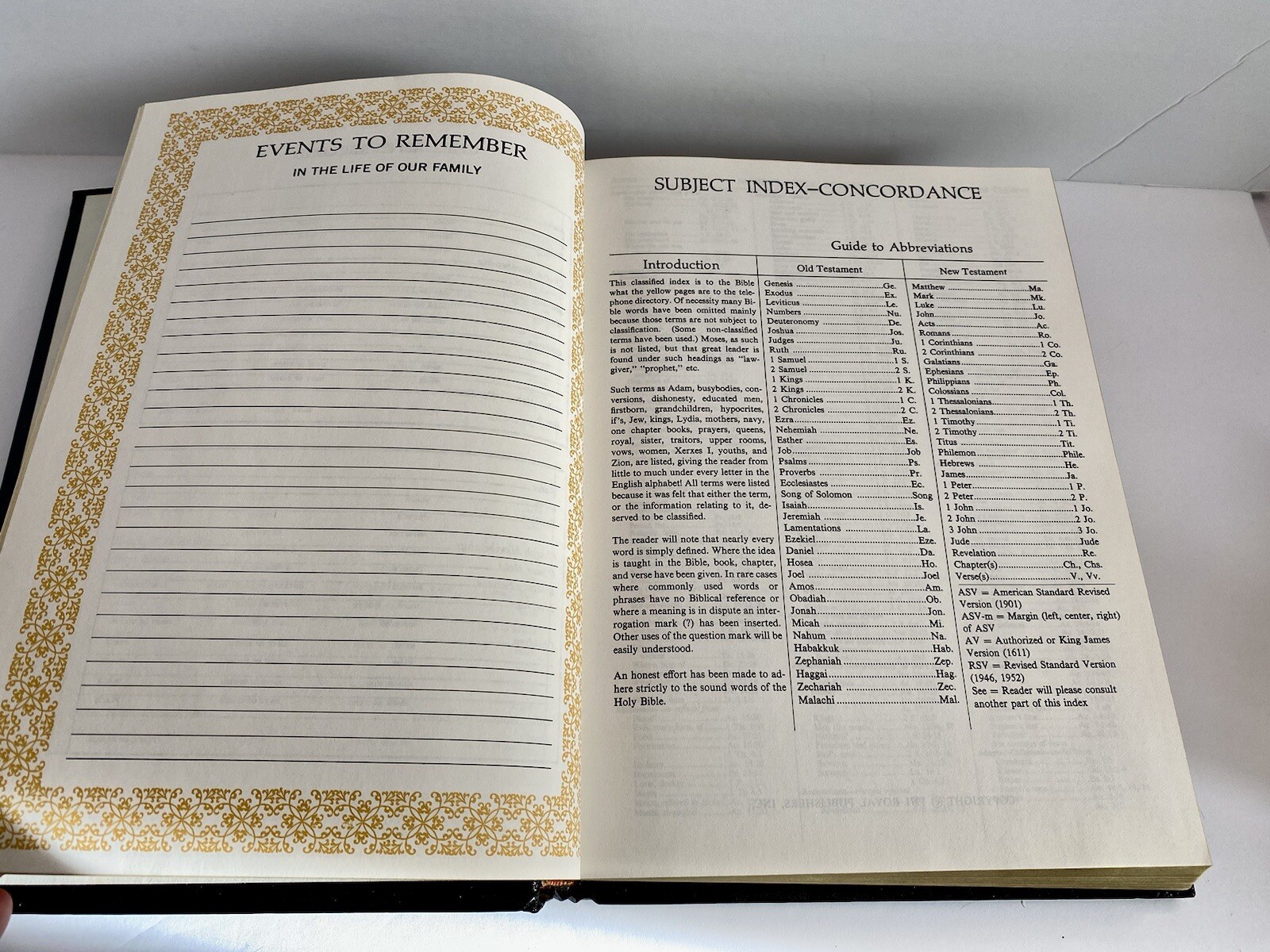Holy Bible King James Version Red Letter Nelson Regency Family Black 1978