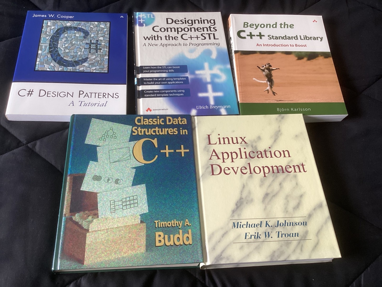 Addison Wesley Lot of 5 Books C++, Linux