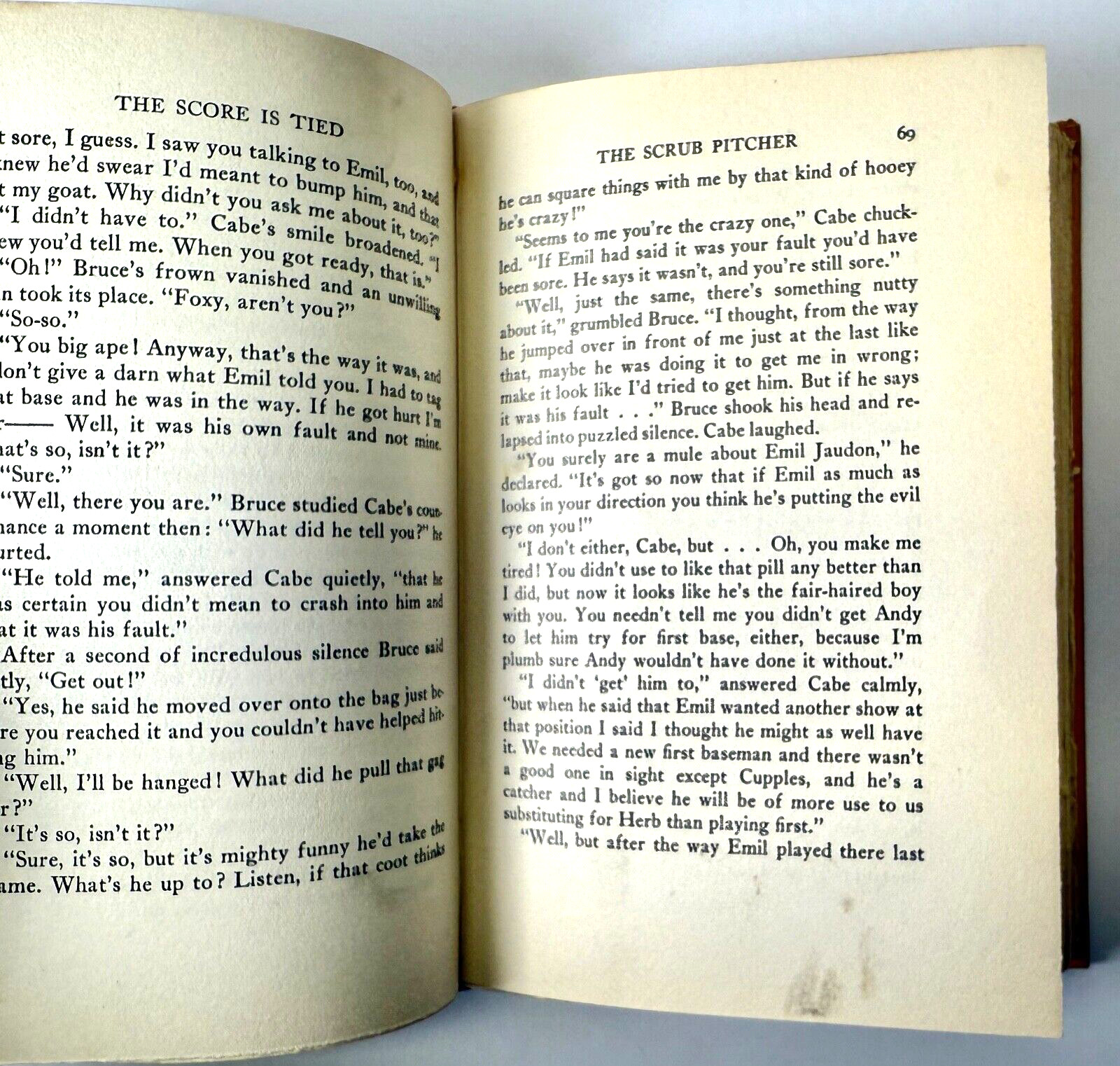 The Score is Tied, Ralph Henry Barbour, 1937 D. Appleton 1st edition