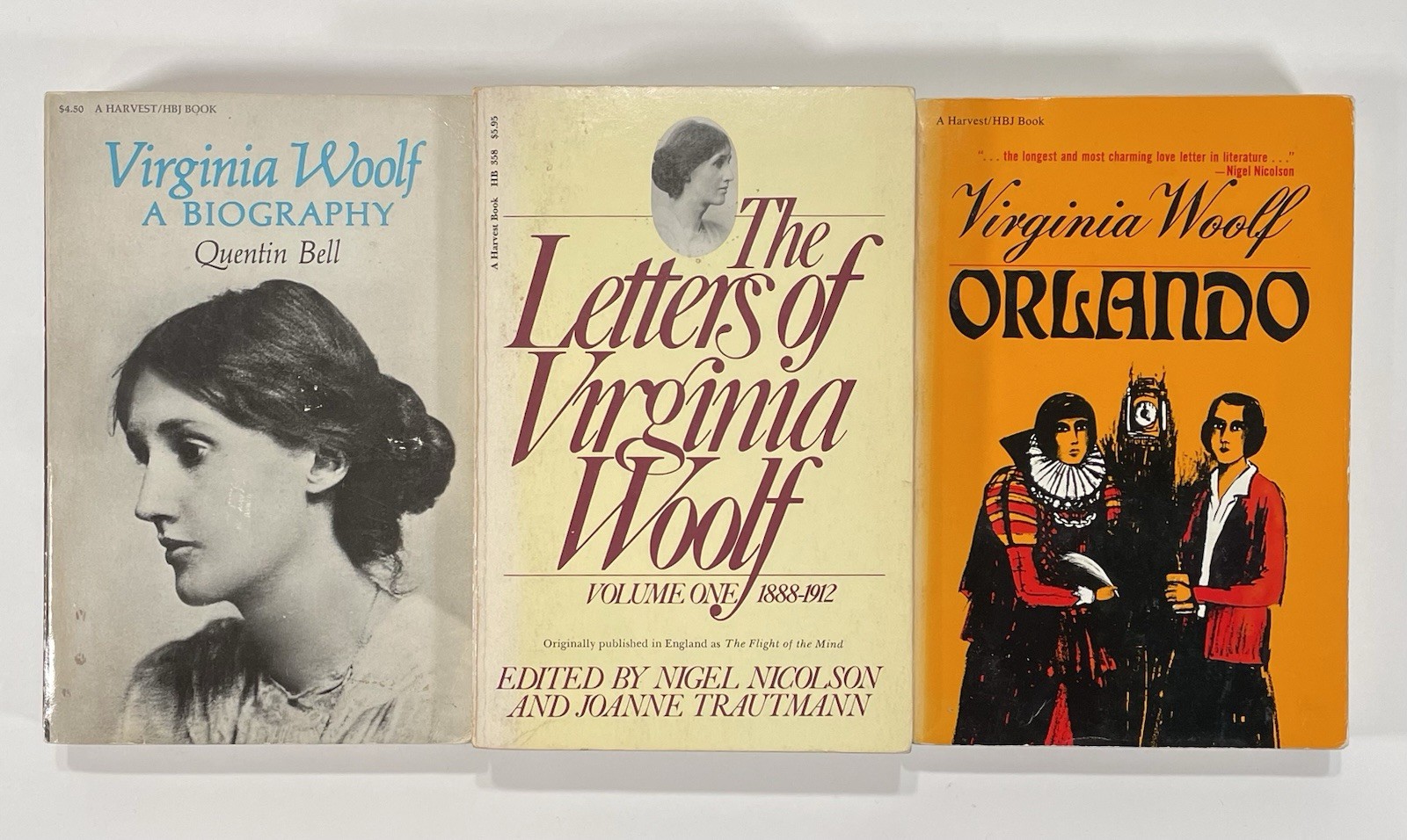 VIRGINIA WOOLF Book Lot – Orlando, Jacob’s Room, Letters Of Virginia & Biography