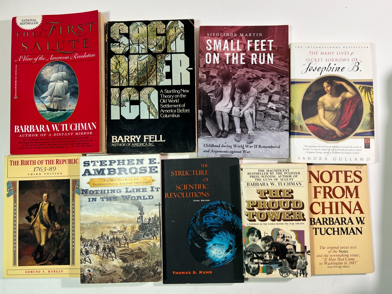 History Nonfiction Vintage Paperback Lot x9 Barbara Tuchman Stephen Ambrose