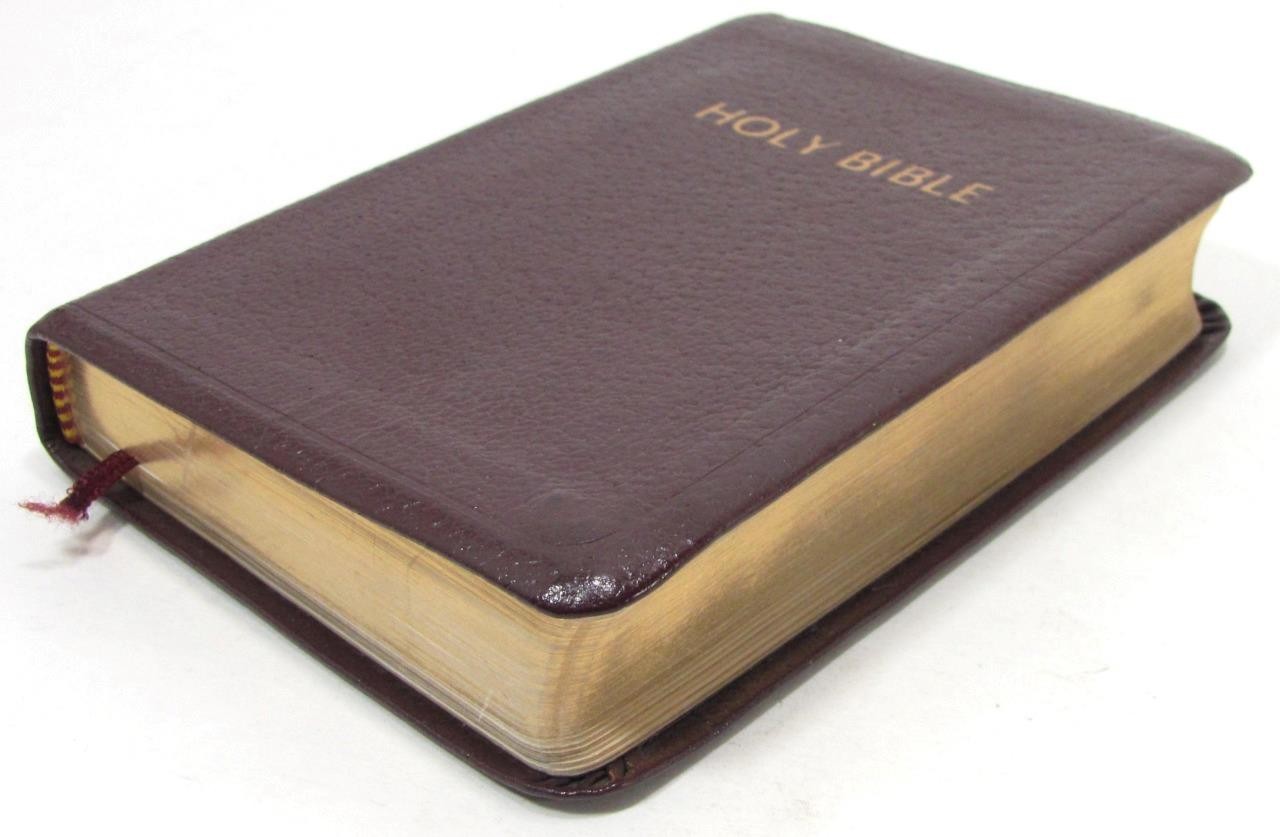 Nelson KJV The Smallest Holy Bible 104BG Burgundy Genuine Leather Box Magnifier