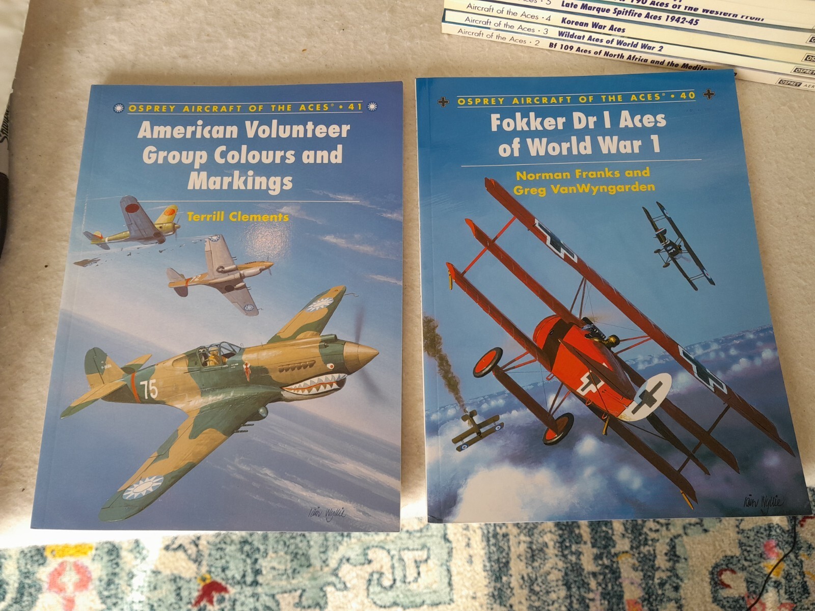 Lot of 62 Osprey Aircraft of the Aces Series, 1st printings, soft covers WW1 WW2