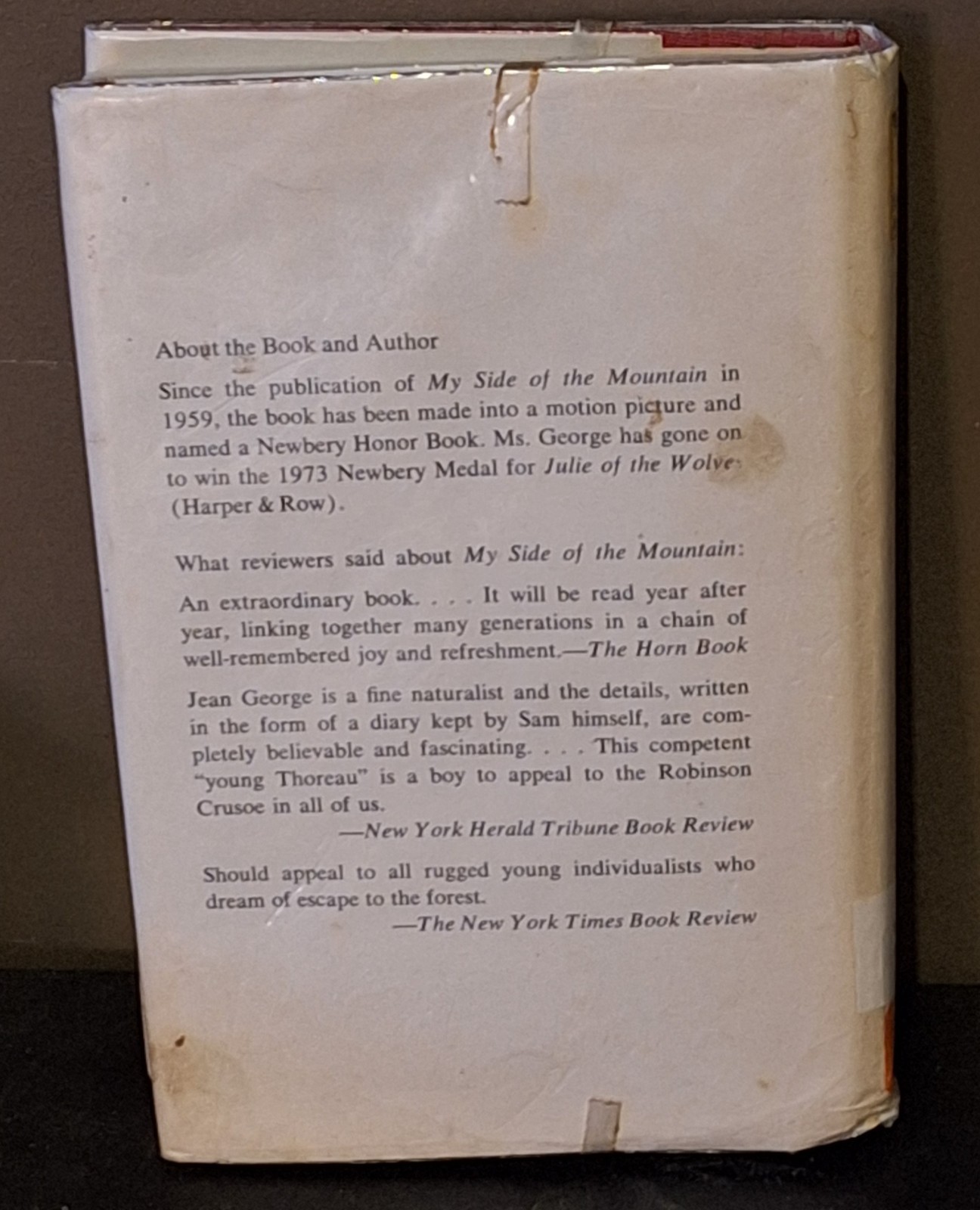 My Side of the Mountain – Hard Cover – School Library Copy – Newbery Honor 1969