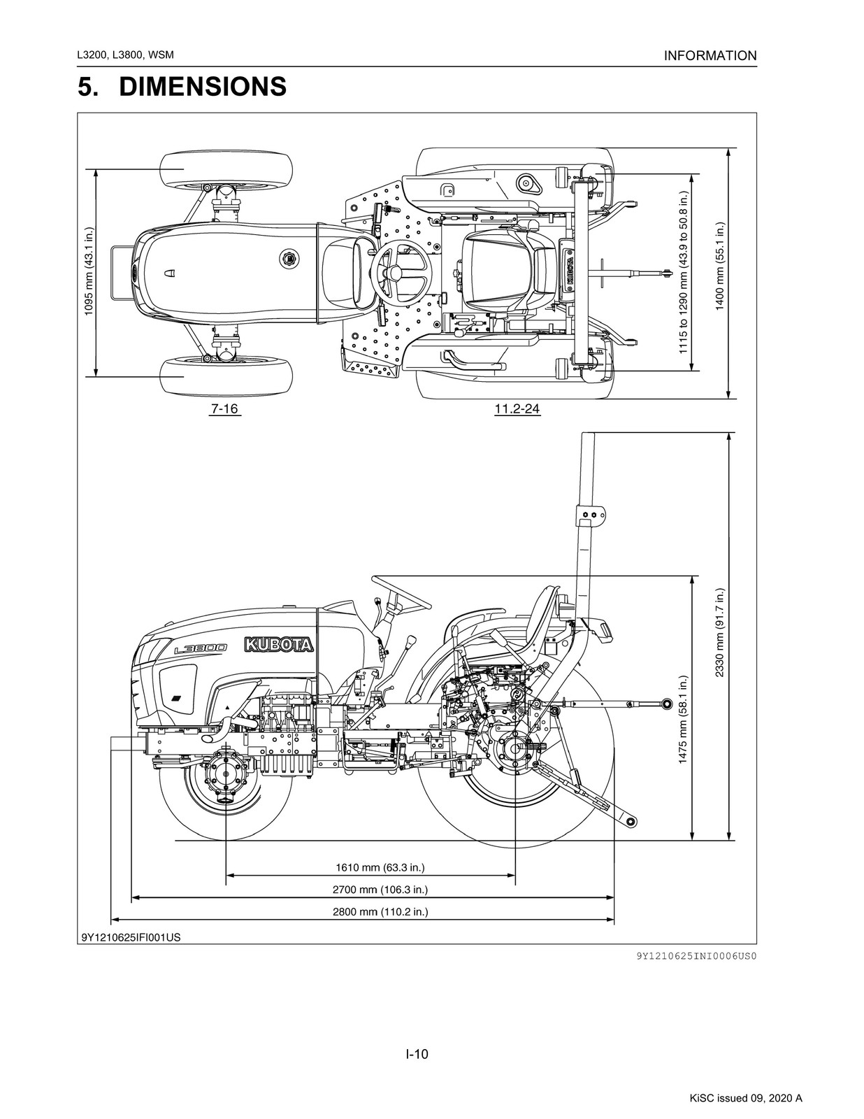 KUBOTA L3200 L3800 Tractor Workshop Manual 2011-2014 – BOUND – COVERS – FOLDOUTS