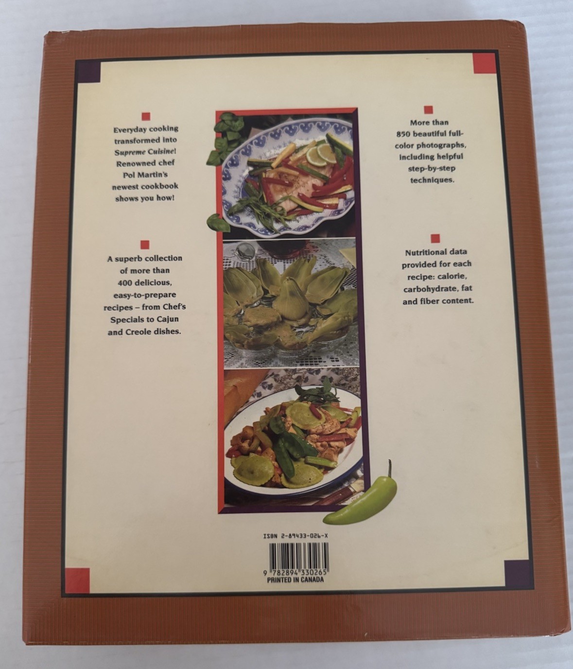 Pol Martin’s Supreme Cuisine Smart And Simple Cooking HC/DJ 1993 510 Pages