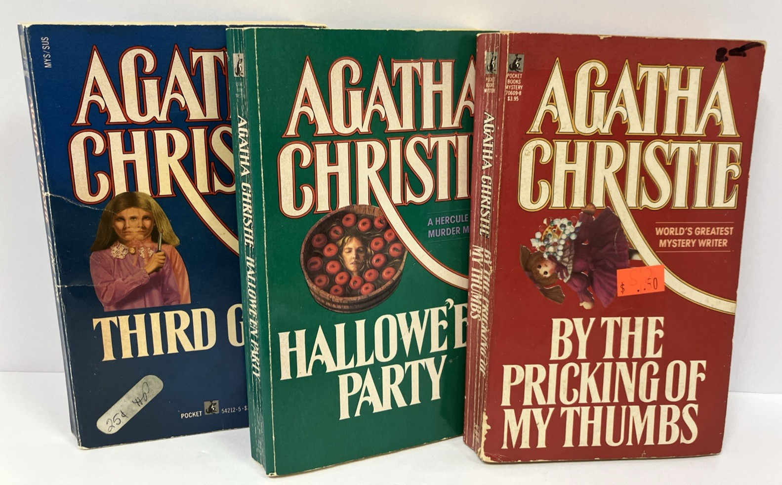 Vintage Agatha Christie Murder Mysteries Poirot Miss Marple (Lot of 12 MMPBs)
