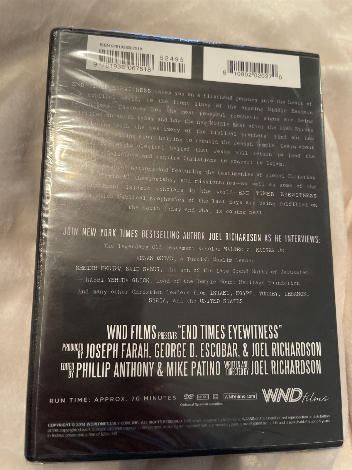 END TIMES EYEWITNESS – DVD by Joel Richardson, 2014 BRAND NEW SEALED