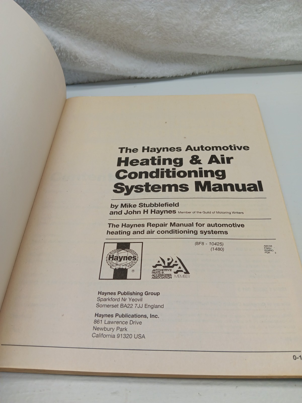Haynes Techbook 10425 Automotive Heating & Air Condtioning Manual Repair