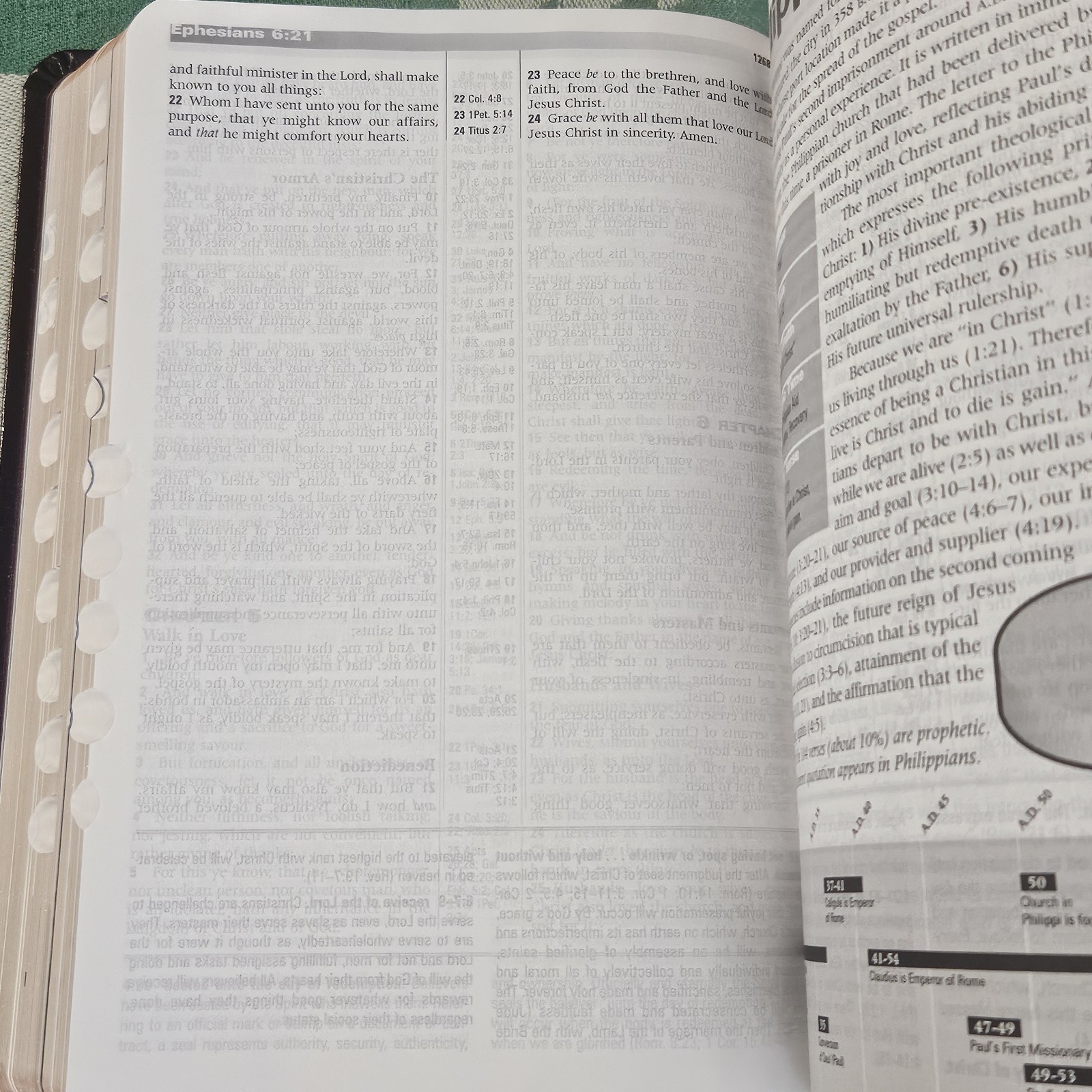 Tim Lahaye Prophecy Study Bible Indexed Burgandy Genuine Leather KJV