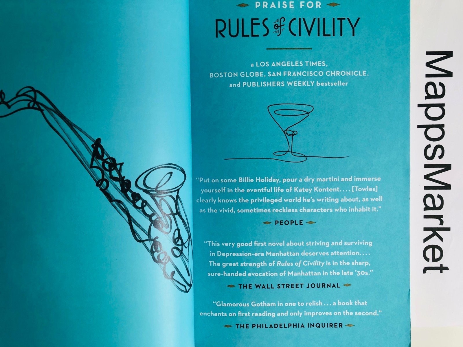 SIGNED Rules of Civility by Amor Towles (2012, Trade Paperback)