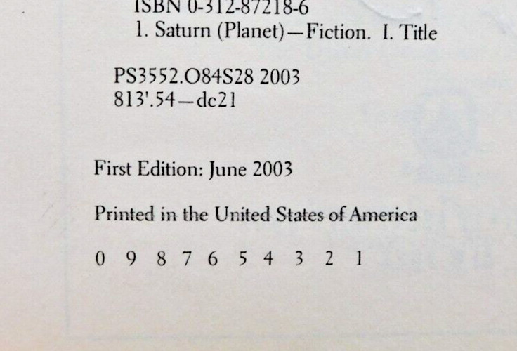 *SIGNED* BEN BOVA high grade 2003 collectible hardcover w/mylar SATURN 402 pages