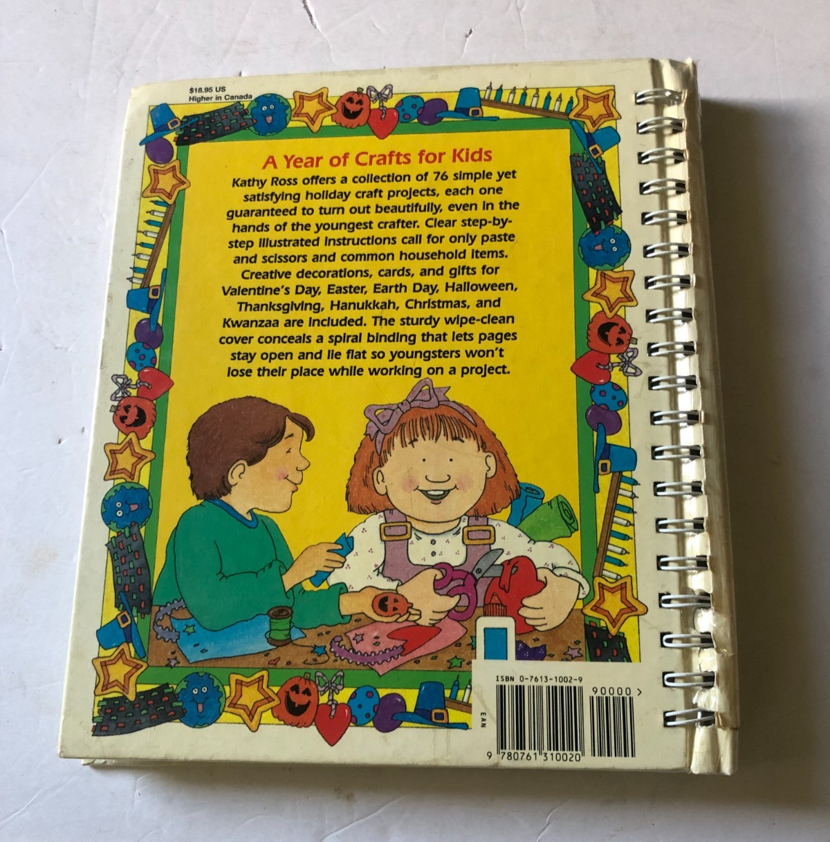 A Year of Crafts for Kids by Kathy Ross Hardcover with Spiral Binding