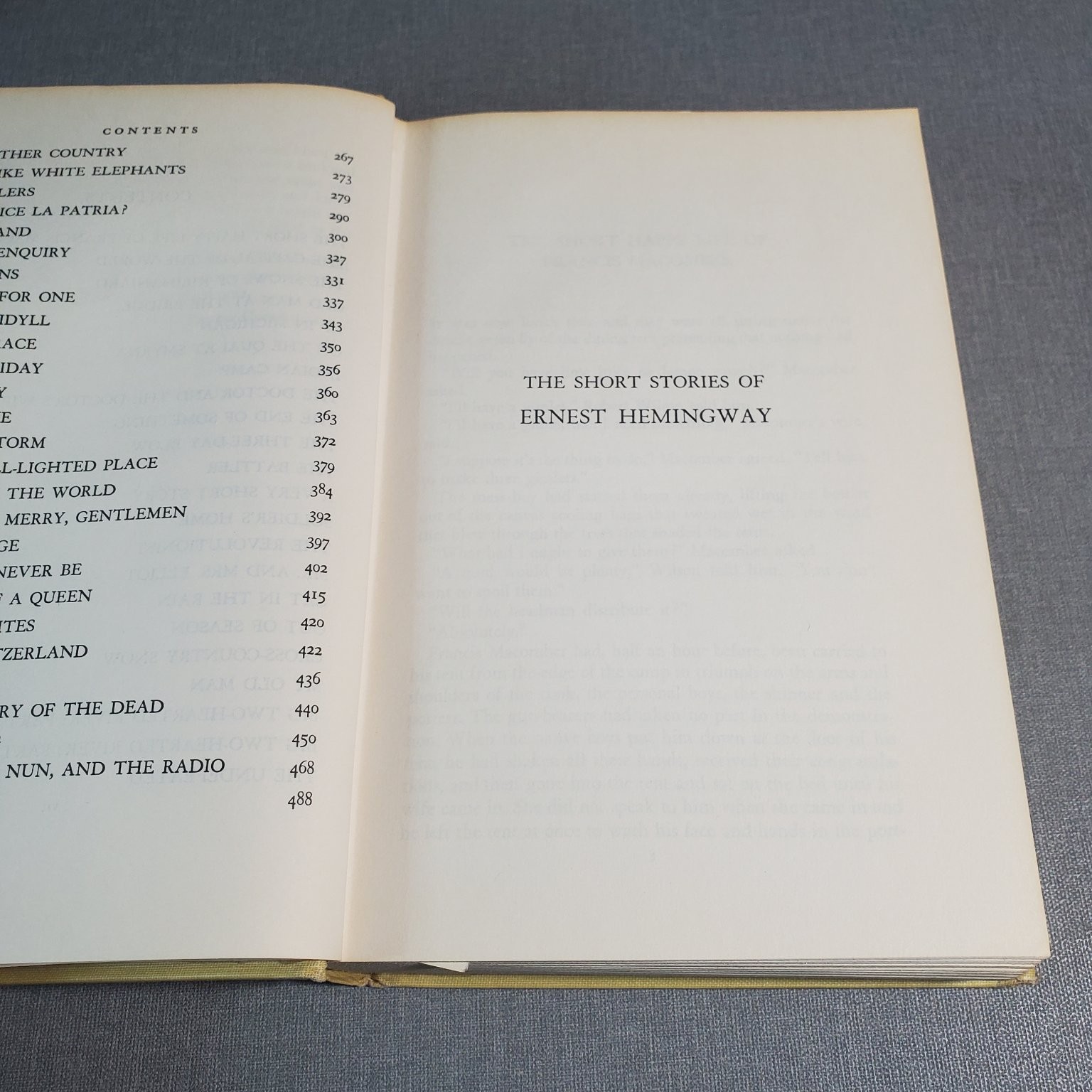 Short Stories of Ernest Hemingway 1937 First Collected Edition Scribner’s
