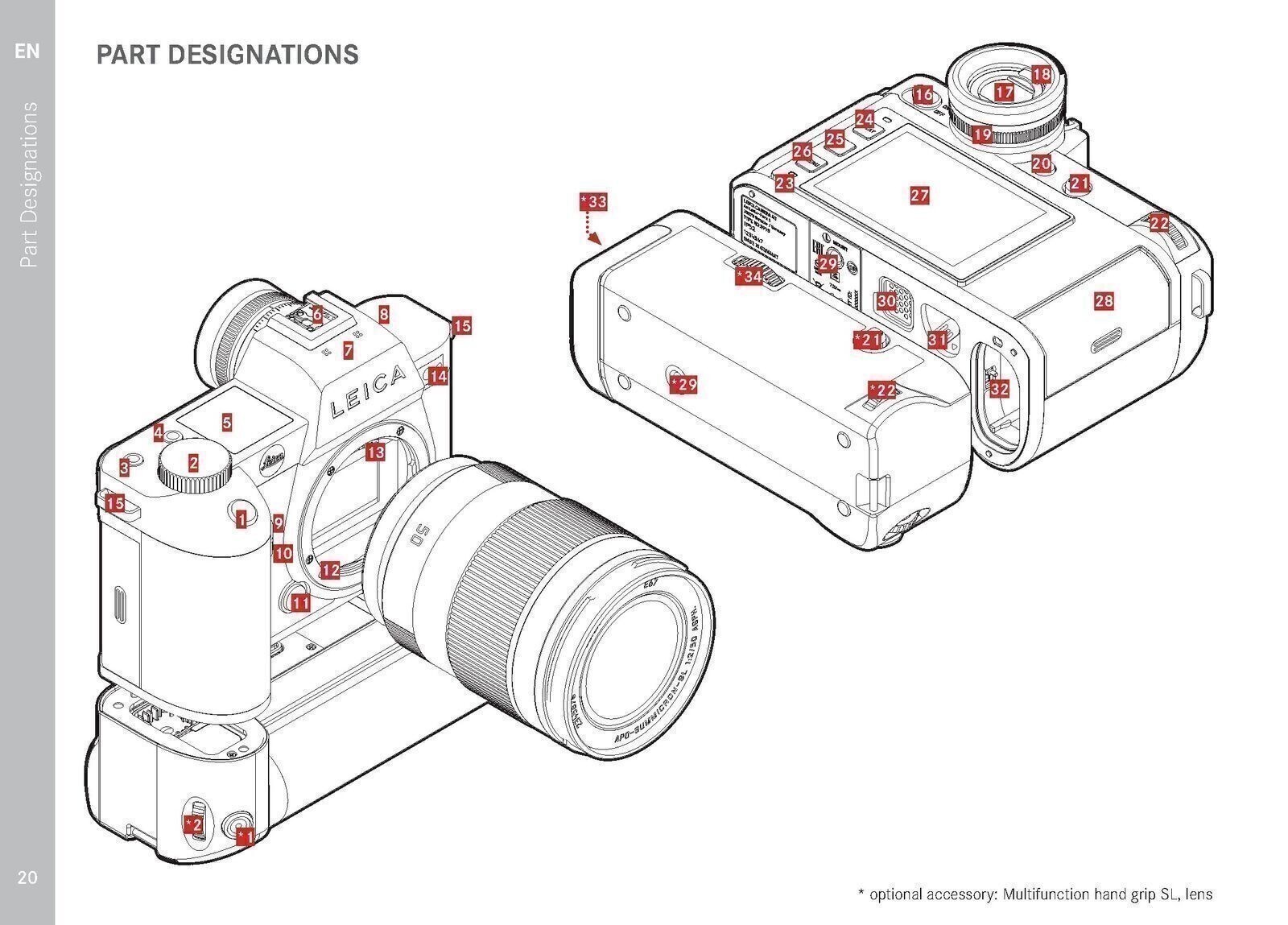 Leica SL2 Instruction User Manual : 220 Pages, PVC Cover & DURABLE SPIRAL