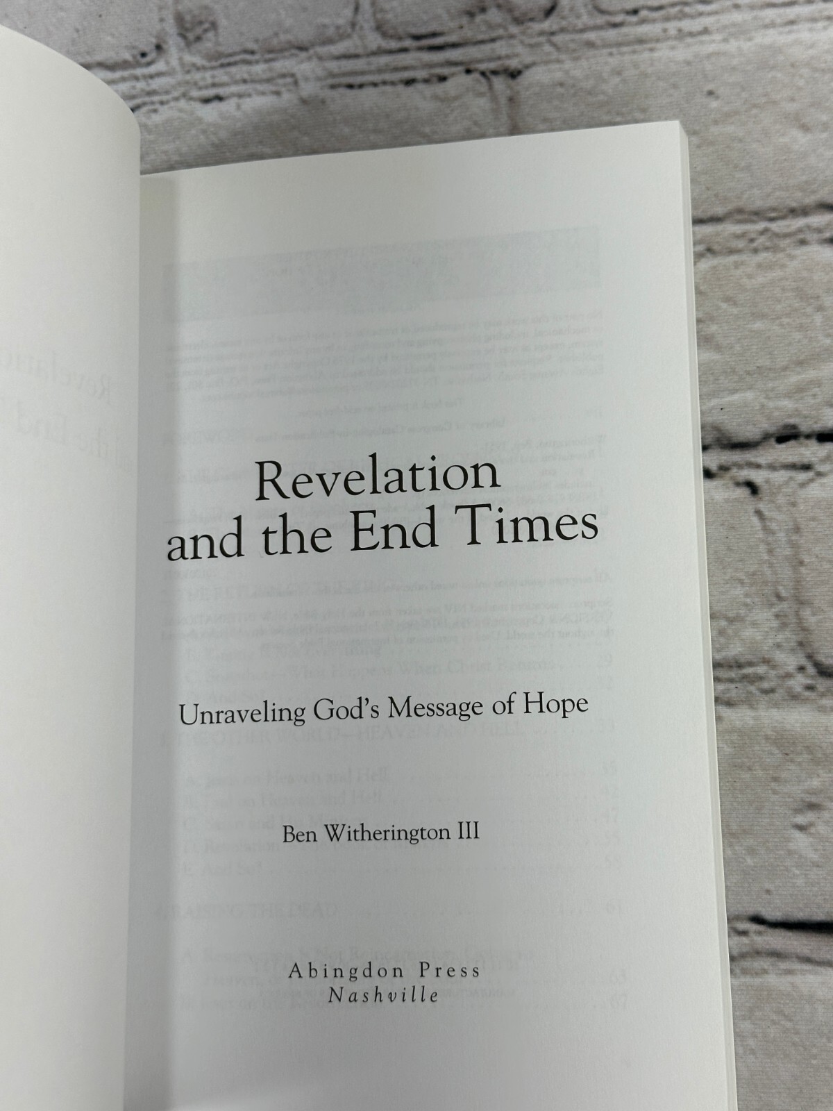 Revelation and the End Times by Ben Witherington III [2010]