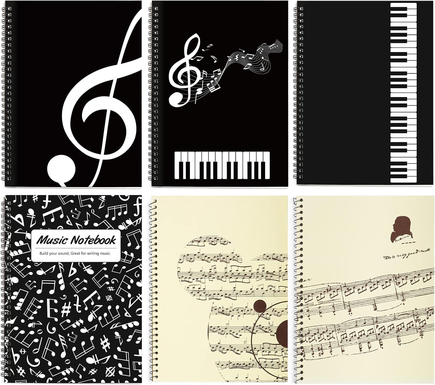 Coguzed 100 Pages Blank Sheet Music Notebook – 26X19cm Staff Paper for Musicians