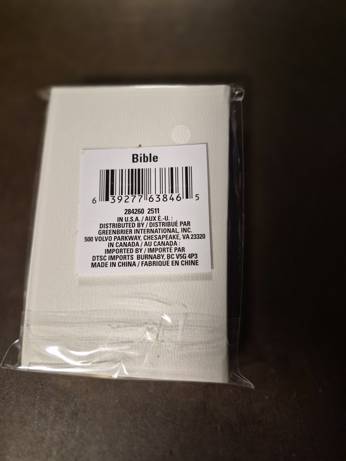 Holy Bible New Testament KJV White Mini Leatherette 4.5” x 3” Wrapped in Plastic