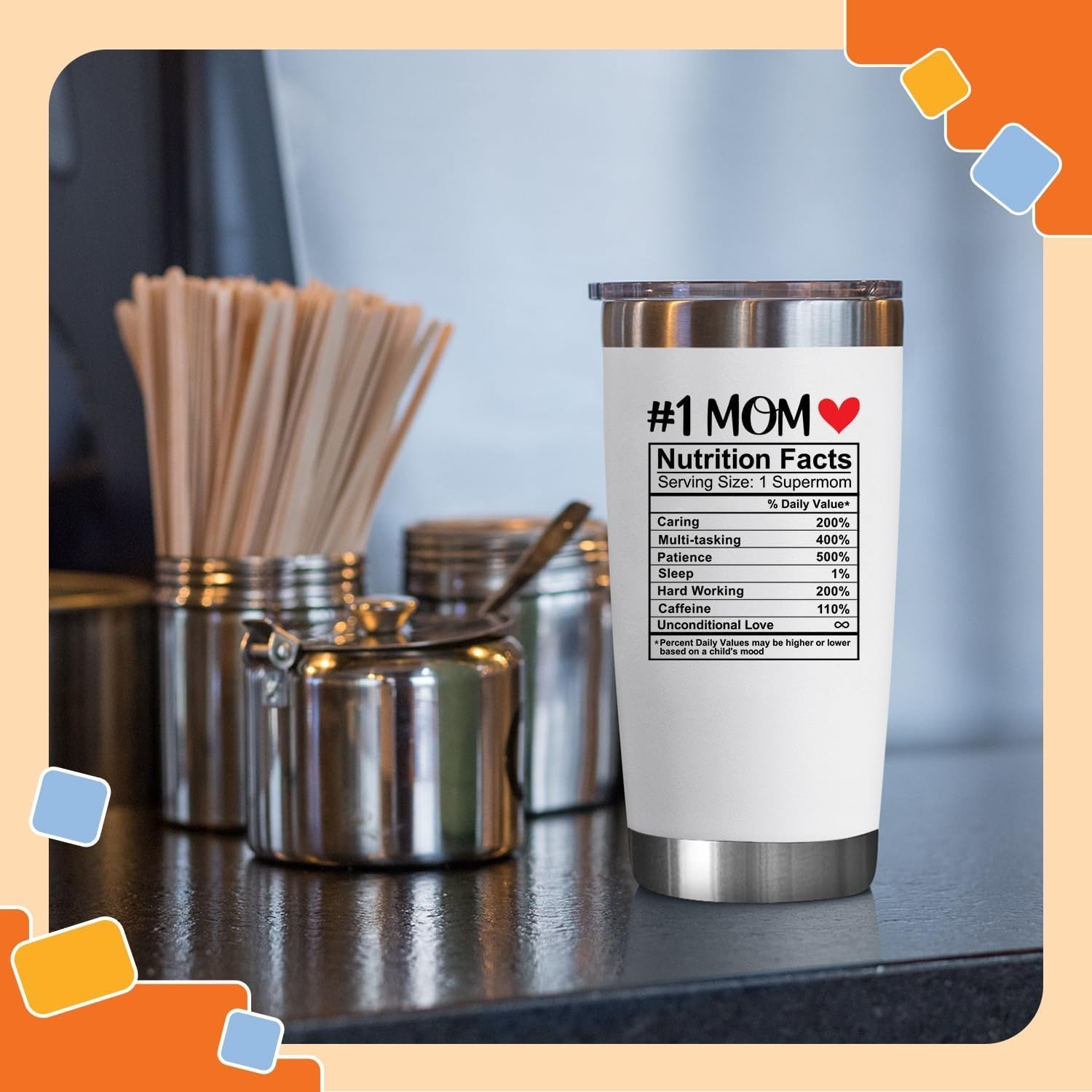 Stainless Steel 20oz Tumbler for Moms – Stylish & Break-Resistant Gift Idea
