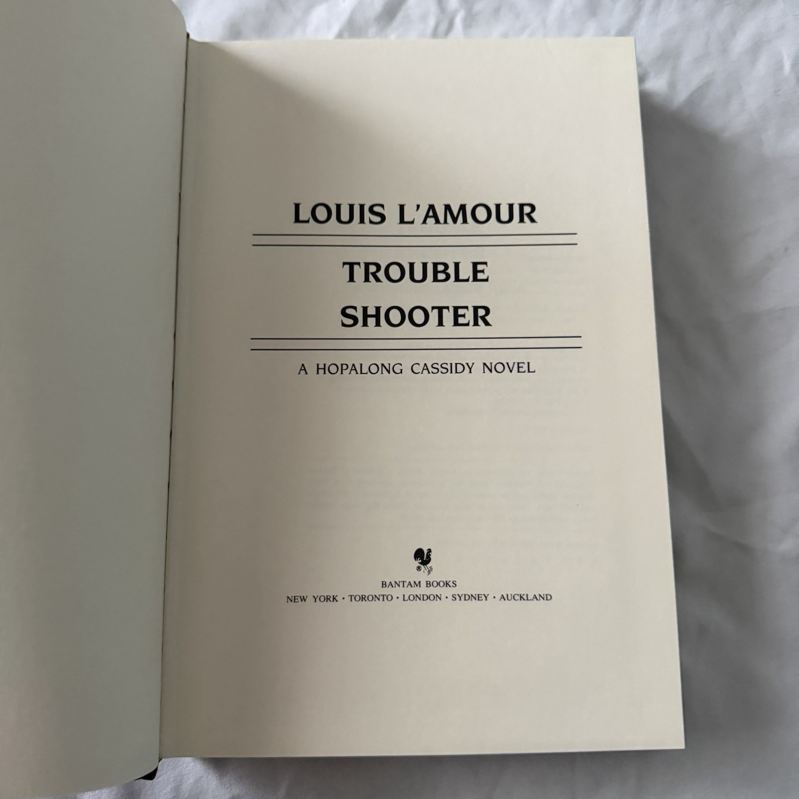 Trouble Shooter Louis L’Amour: Hopalong Cassidy Western Adventure Book