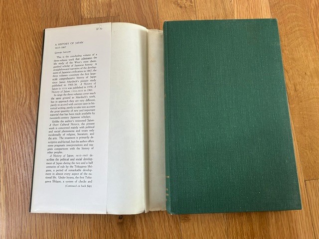 A History of Japan by George Sansom 1960’s 3 Volume Book Set – HARDCOVER – GOOD