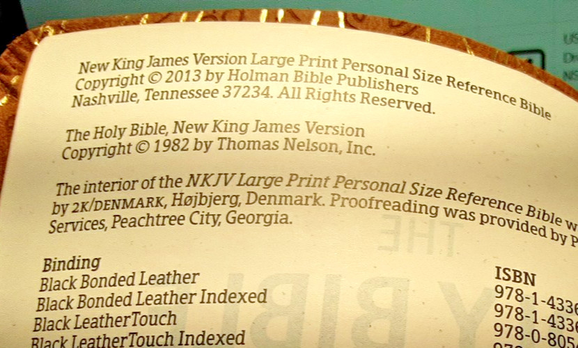 NKJV Bible Large Print Personal Reference Designer Series Natural Faith NIB
