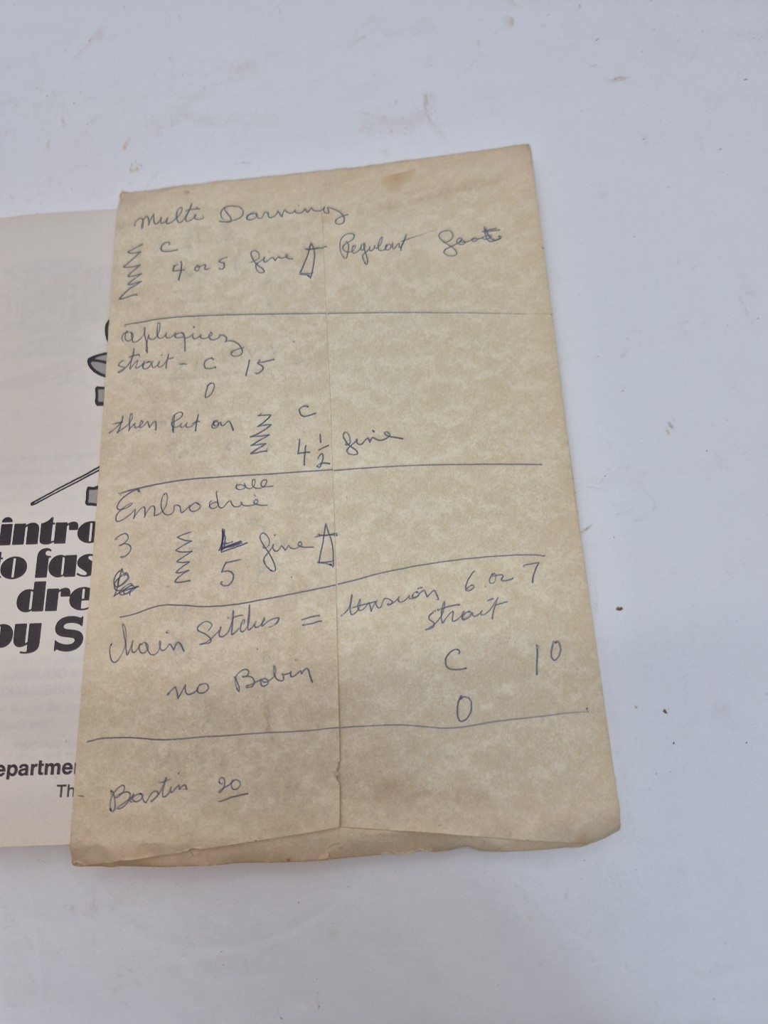 Introduction to Fashion Dressmaking by Singer Student’s Book I (1971) 80 Pages