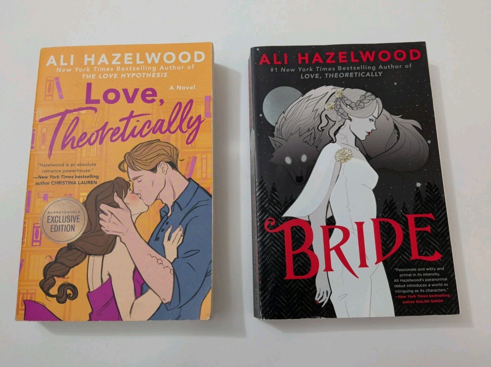 Ali Hazelwood Paperback 2 Book Lot Bride & Love Theoretically Modern Romance
