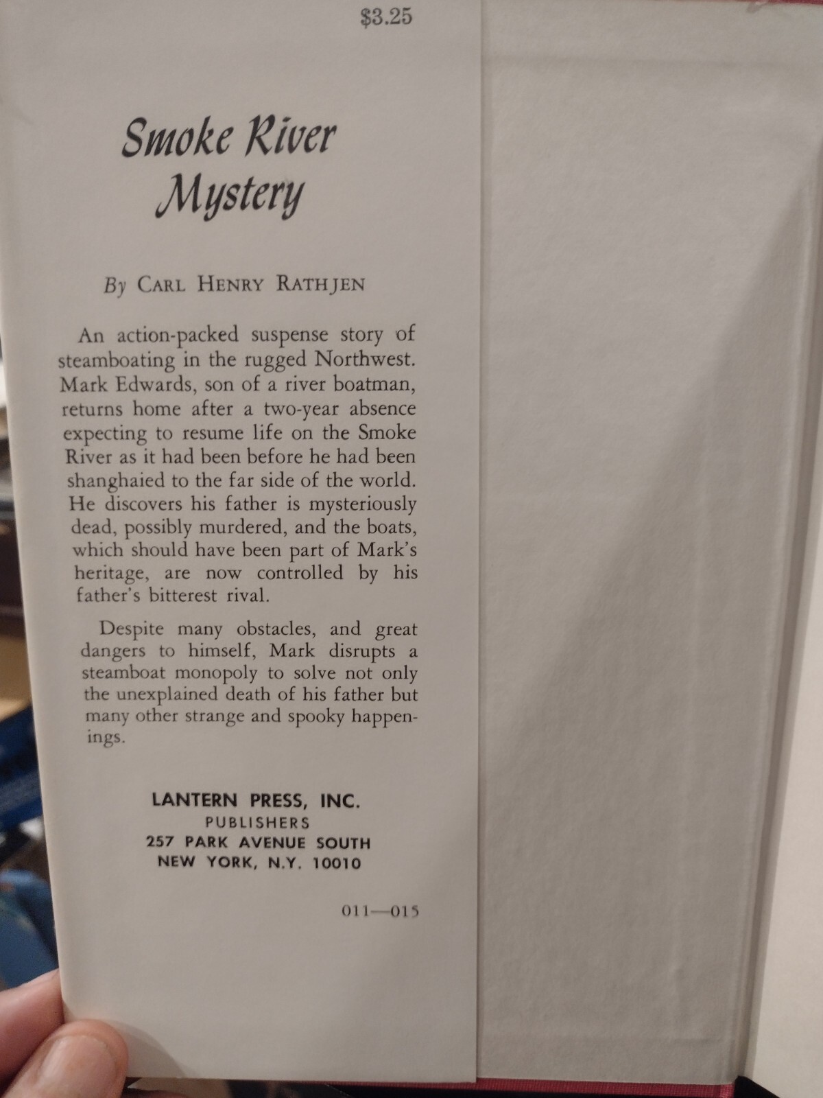 Carl Henry Rathjen Smoke River Mystery HC With DJ 1968 Lantern Press Excellent