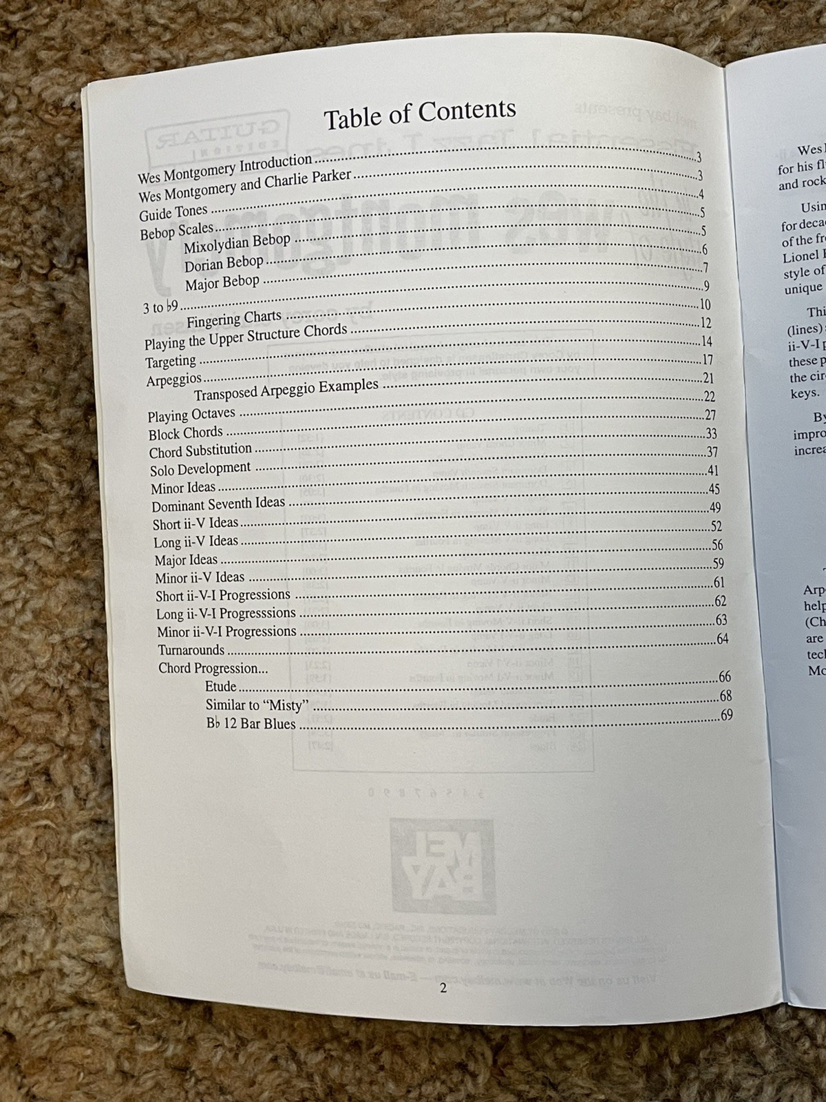 Essential Jazz LInes in the Style of Wes Montgomery book NO CD INCLUDED!!