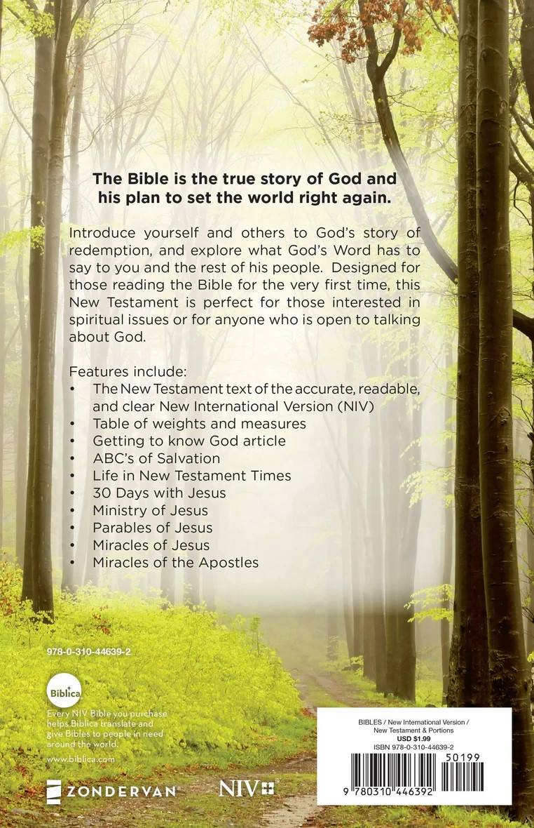 NIV New Testament Outreach Bible Paperback Bulk Multi-Packs Choose Cover