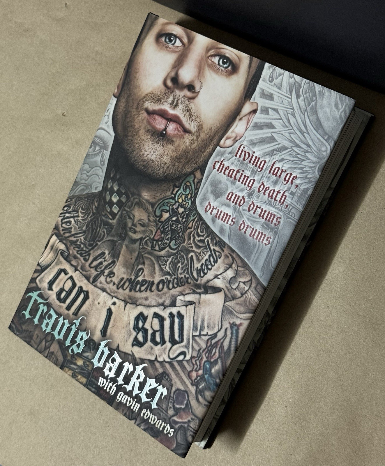 Travis Barker With Gavin Edwards Can I Say Hardcover Book