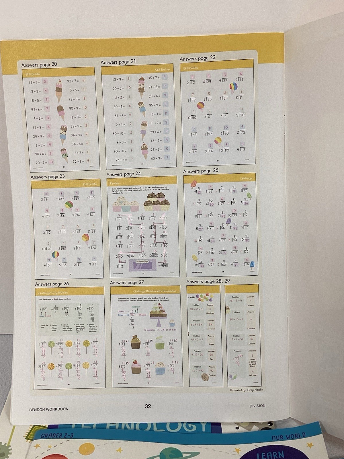 Our Amazing World & Math Learning Workbooks 32 Pages Grades 2-3 Lot Educational