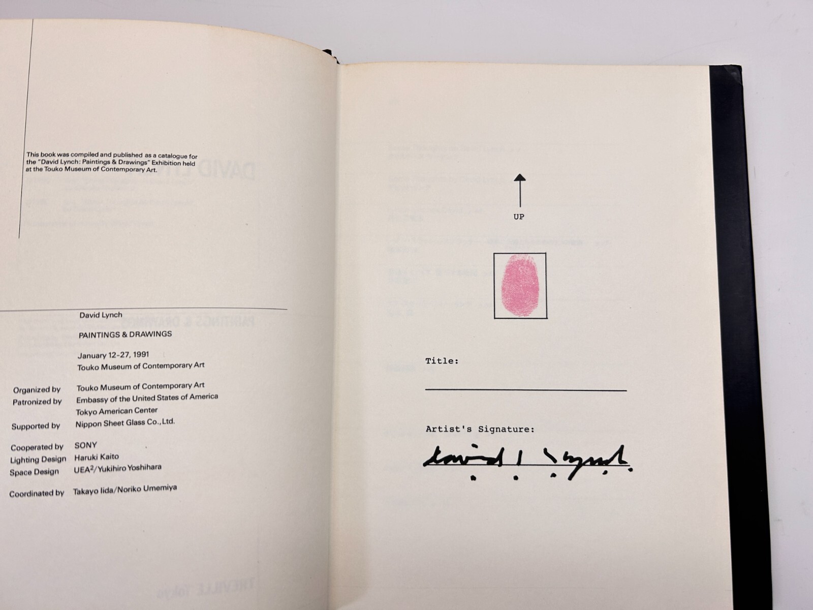 David Lynch: Painting & Drawings Collection of Paintings Treville 1991
