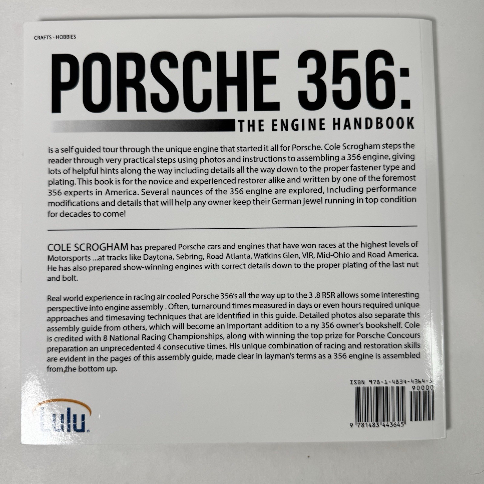 Porsche 356 The Engine Handbook An Engine Assembly Guide Cole R Scrogham