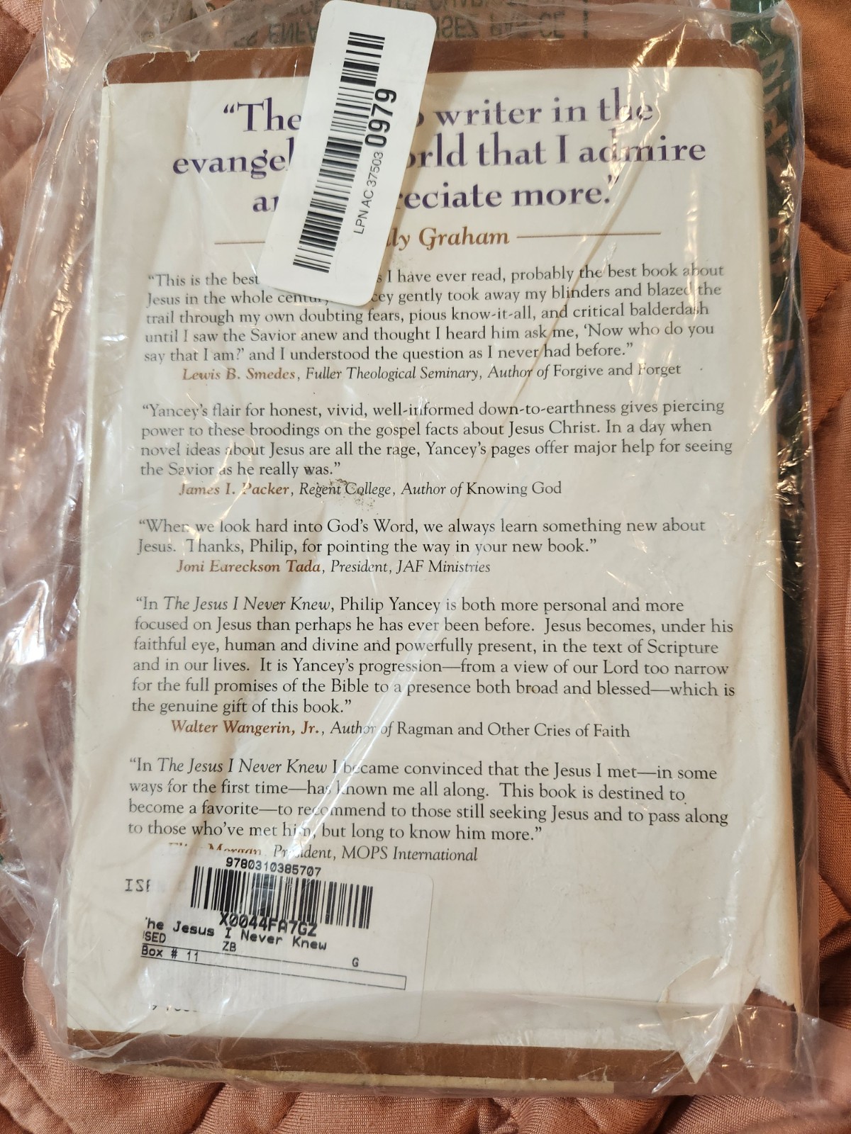 The Jesus I Never Knew by Philip Yancey 1995 Hardcover Zondervan Religion Book