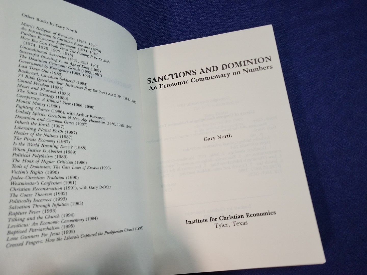 Sanctions & Dominion : Economic Commentary on Numbers – Gary North Hardcover