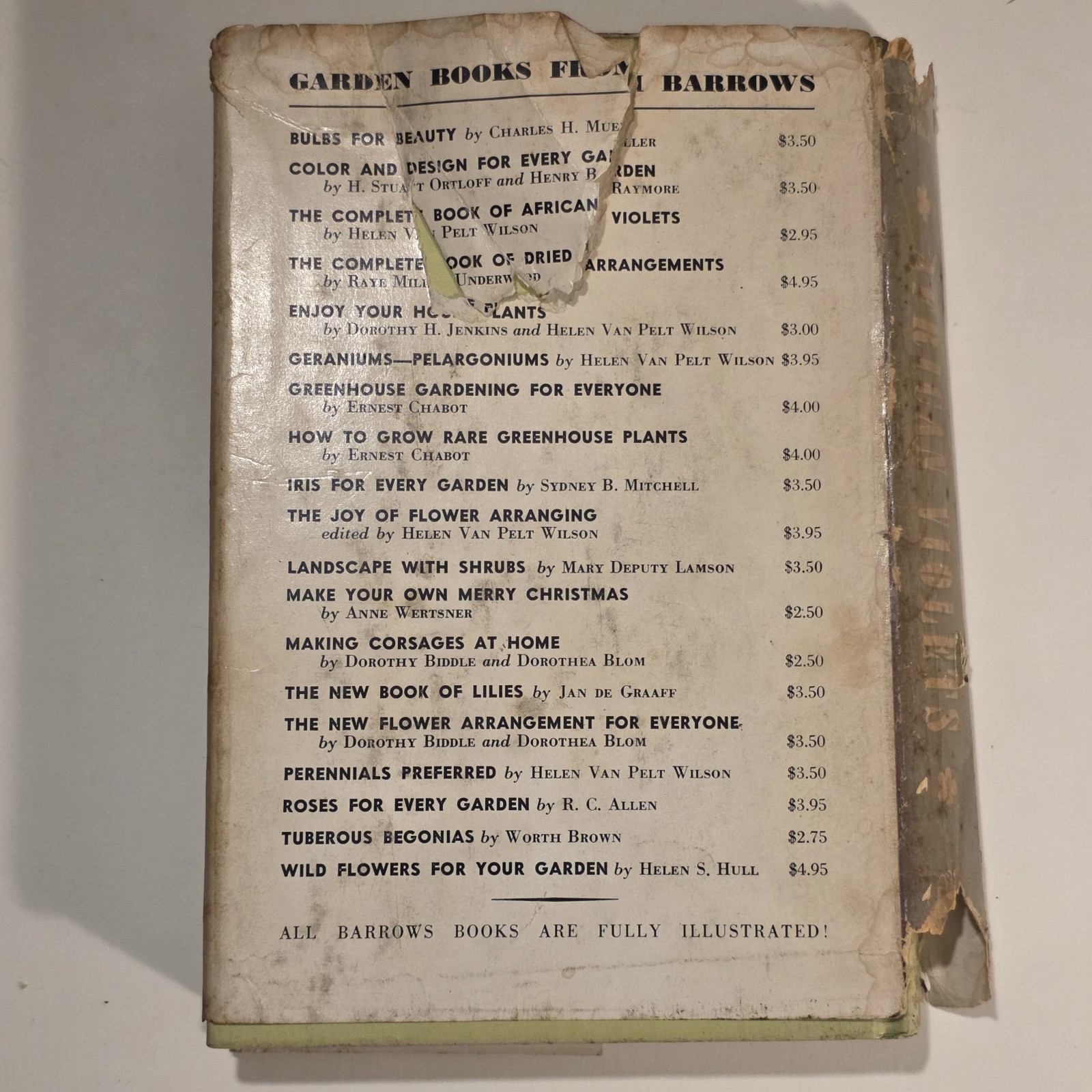 The Complete Book Of African Violets Helen Van Pelt Wilson 1952 3rd HC DJ