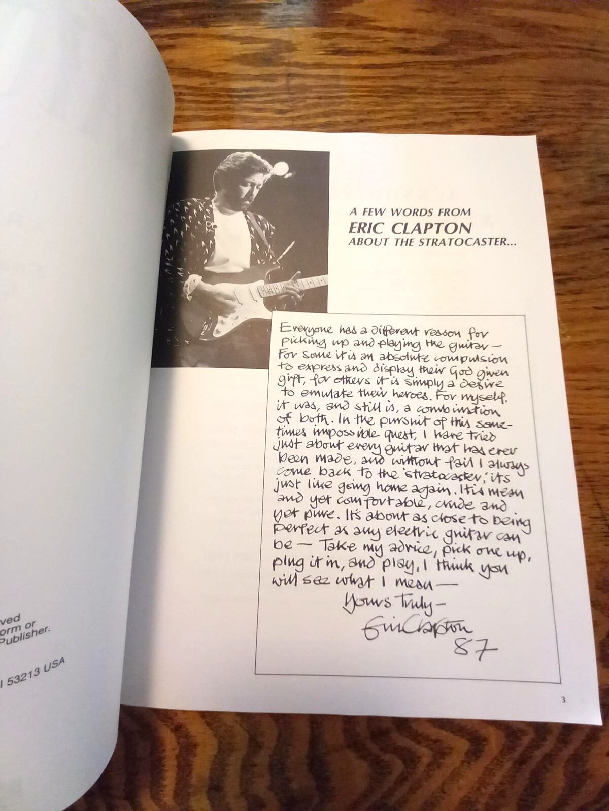 The Fender Stratocaster: Foreword by Eric Clapton 1994 72 Pages