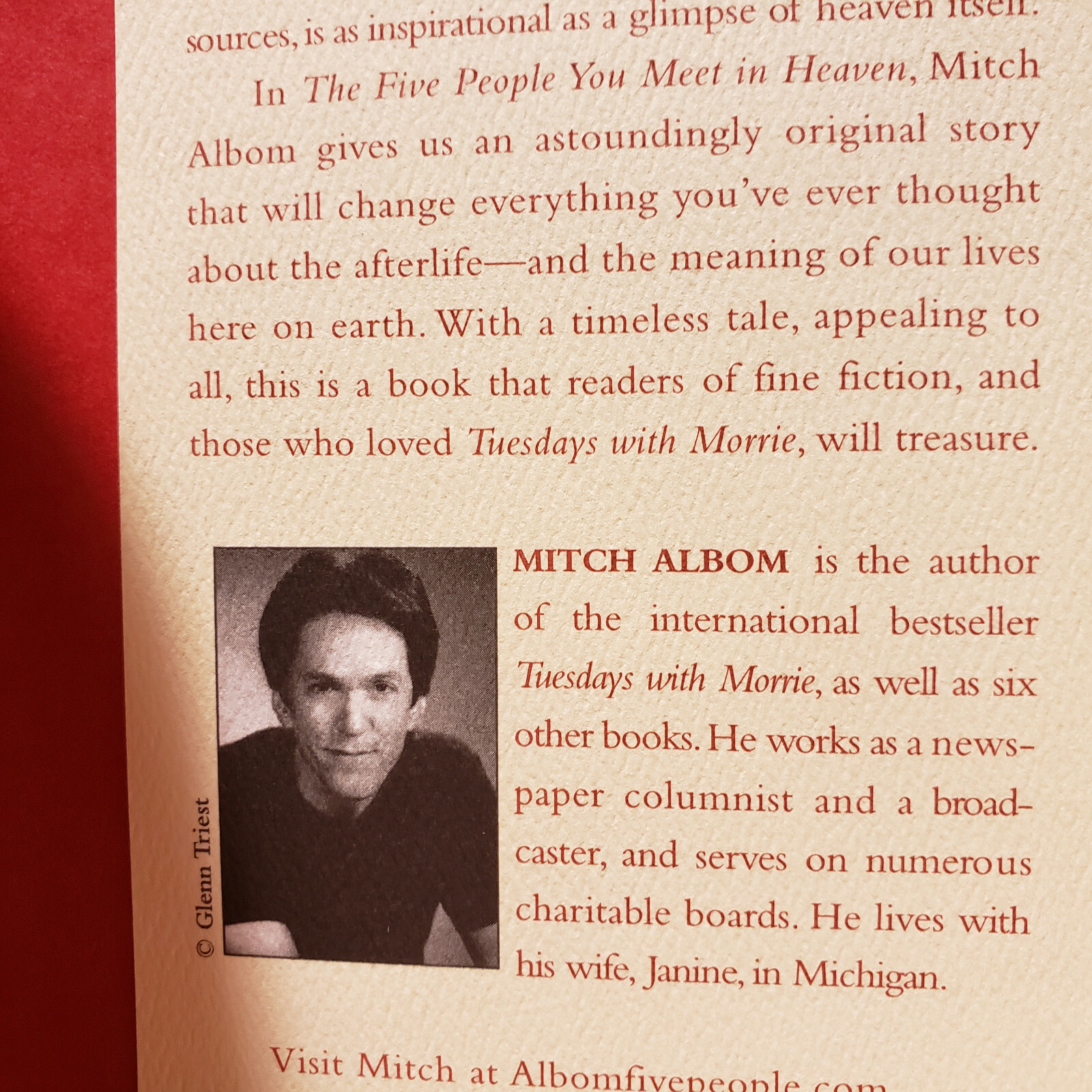 The 5 Five People You Meet in Heaven by Mitch Albom Hardcover book FREE SHIPPING