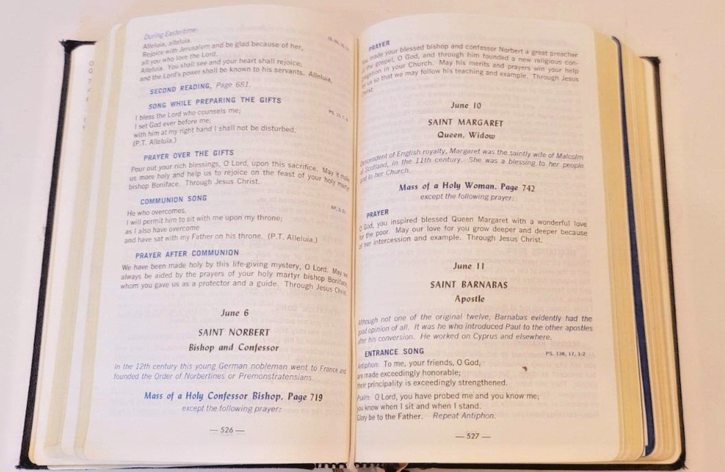 Peoples Mass Book 1966 VG+ Hardcover 624 Pages World Library of Sacred Music