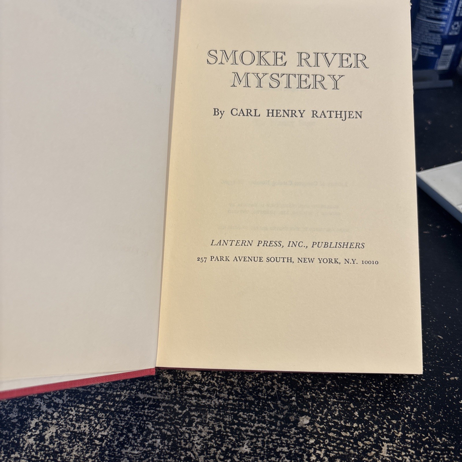 Carl Henry Rathjen Smoke River Mystery HC With DJ 1968 Lantern Press Excellent