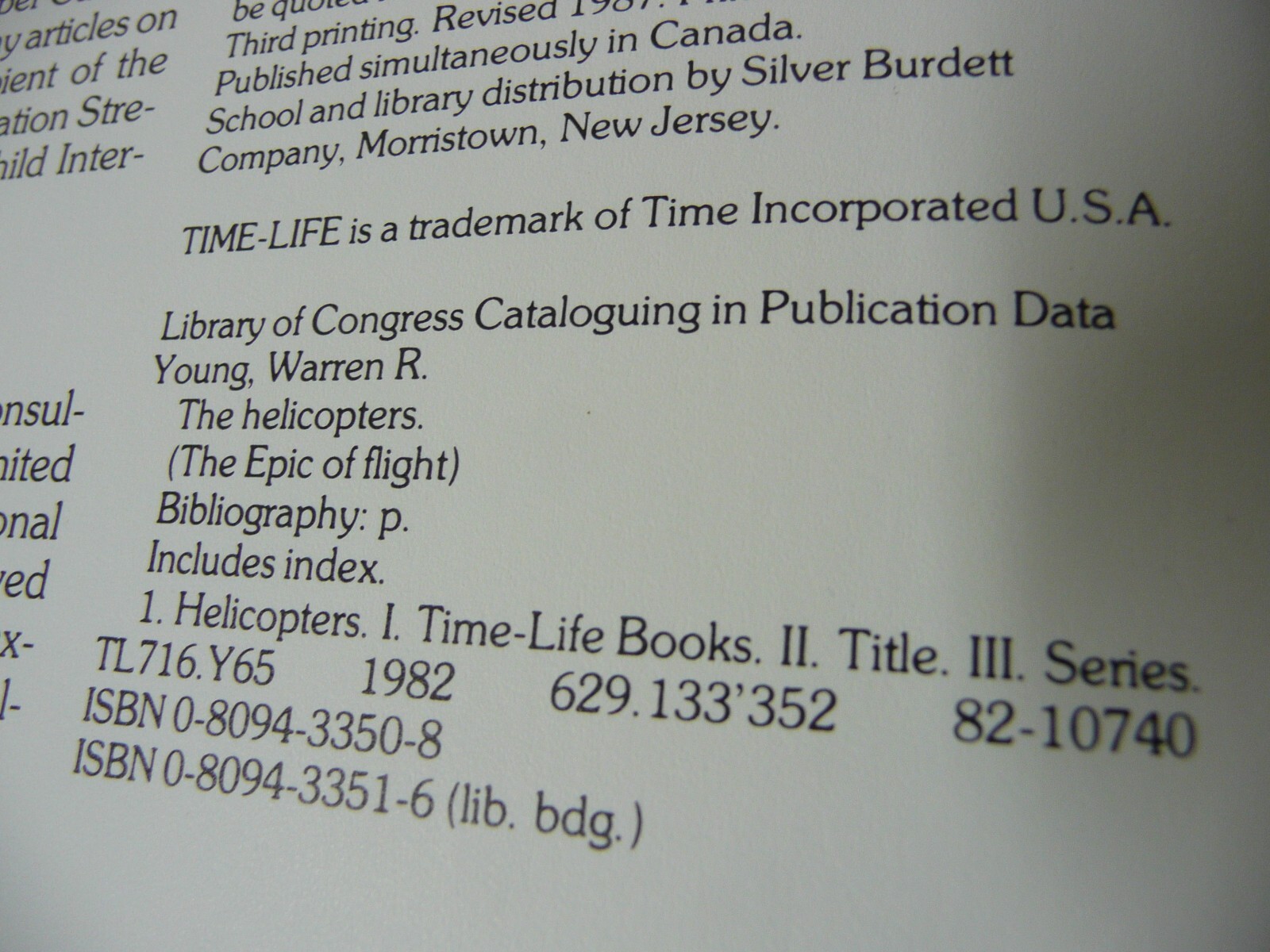 The Epic Of Flight – The Helicopters, Time-Life Books, 175 pages, HC