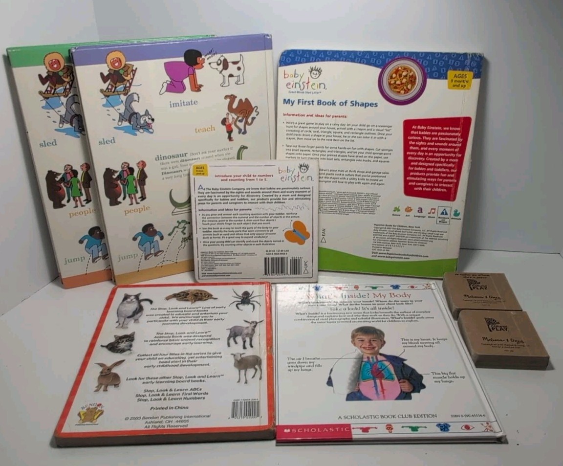 Lot of 8 Children’s Learning Books Kids Toddlers Babies Preschool Daycare