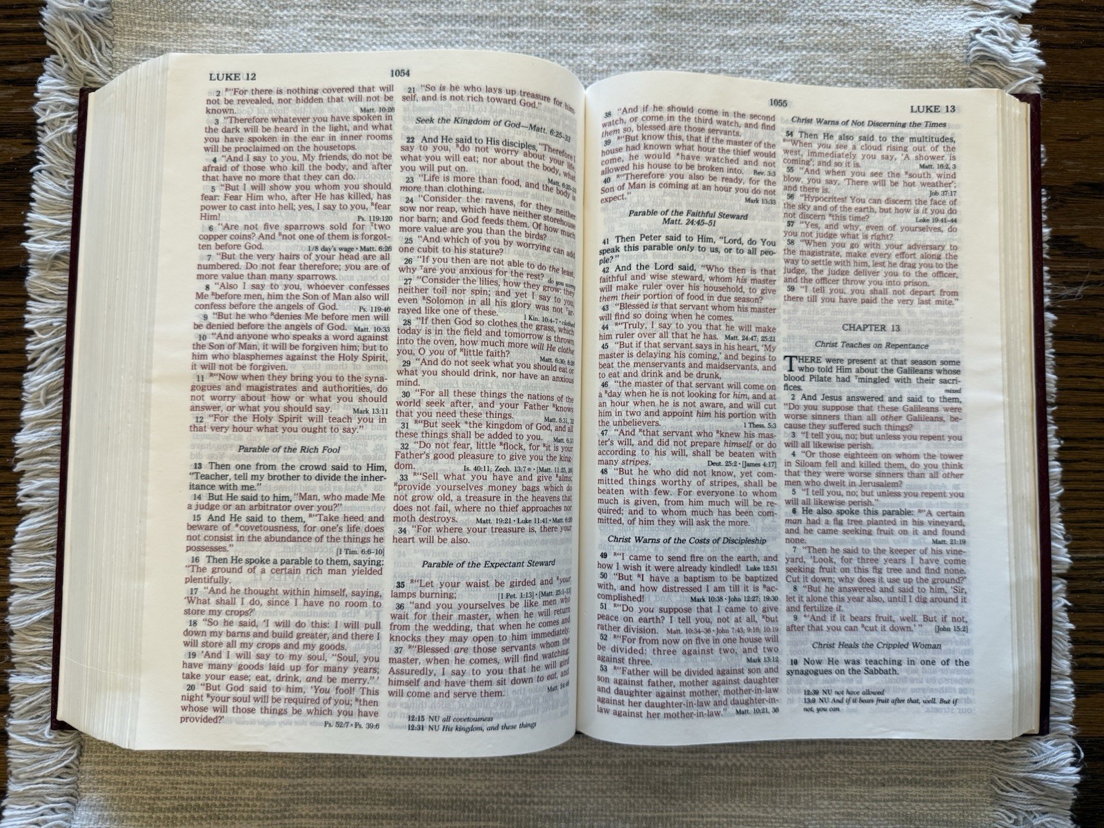 NKJV The Open Bible 1987 Expanded Edition Hardcover Large Print