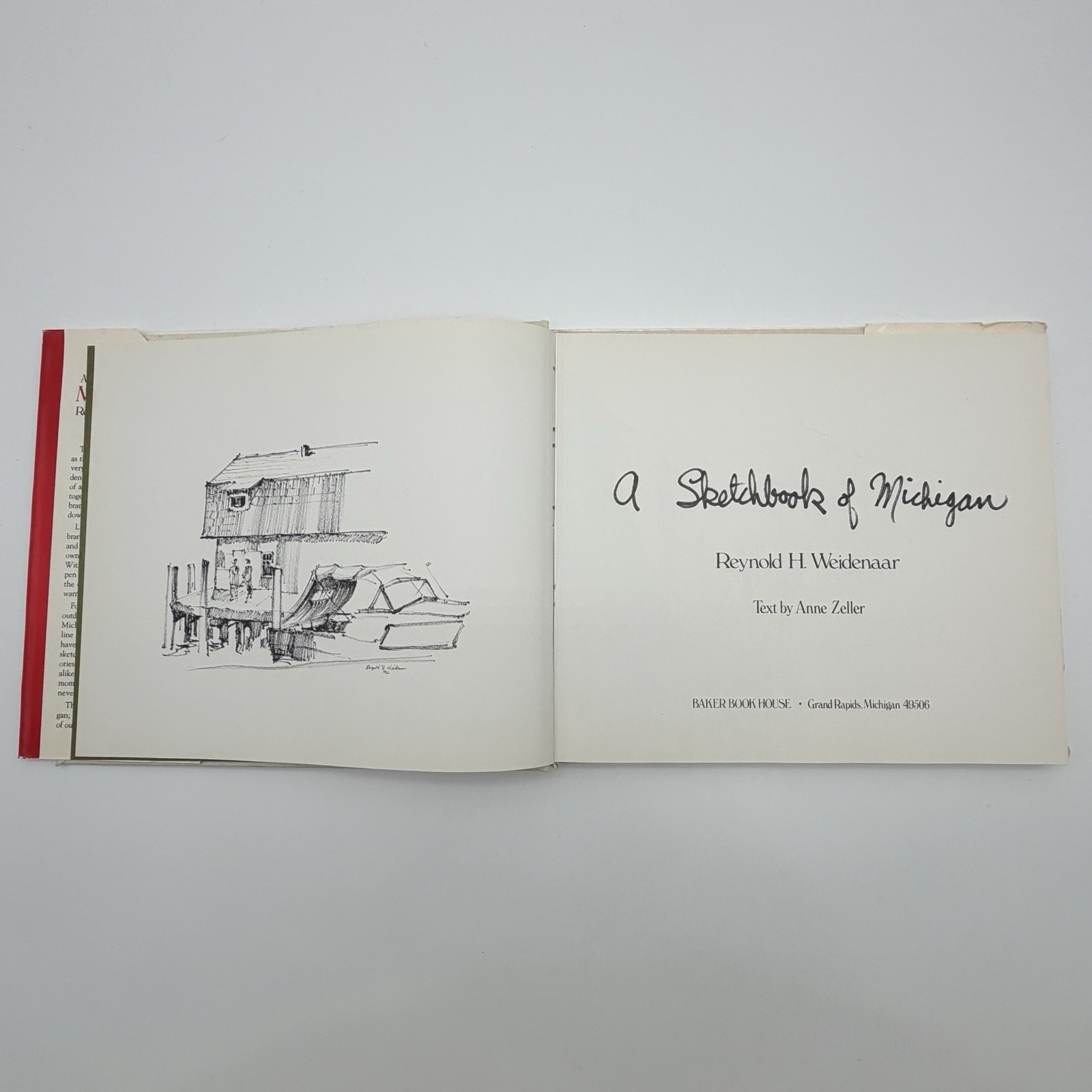 A Sketchbook Of Michigan Reynold H. Weidenaar-Signed-1980 Baker Book House /cb