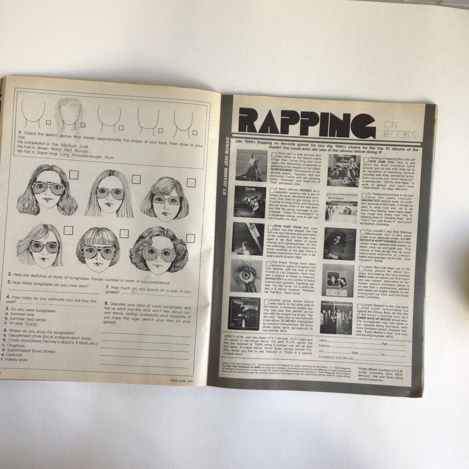 Vintage TEEN Magazine – JUNE 1976 Young & Lovin 96 Pages Fashion, Ads, Advice