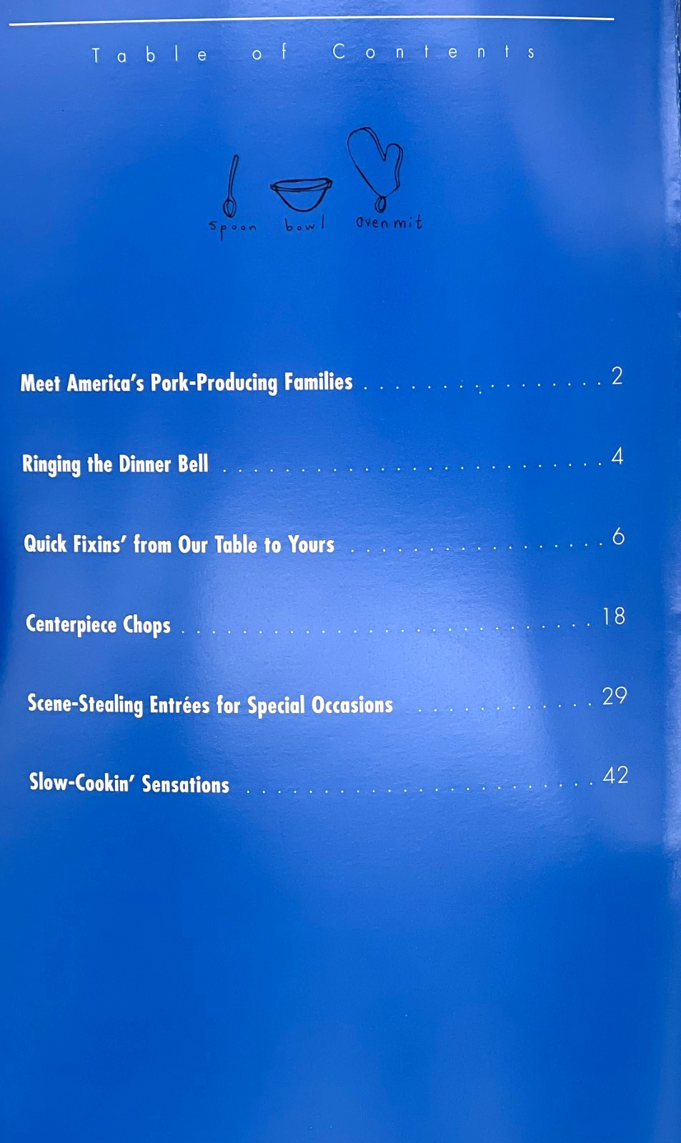 Farm Table to Family Table Cookbook Pork Recipes Illustrations 2003- 48 pages